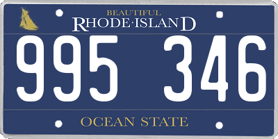 RI license plate 995346
