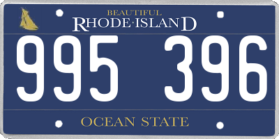 RI license plate 995396