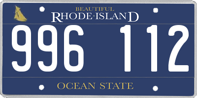 RI license plate 996112