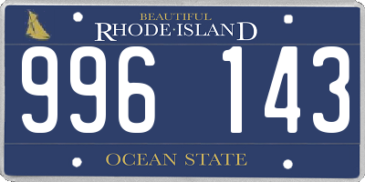 RI license plate 996143