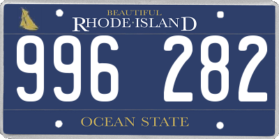 RI license plate 996282
