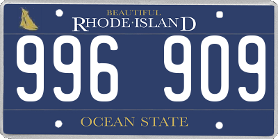 RI license plate 996909