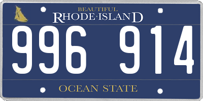 RI license plate 996914