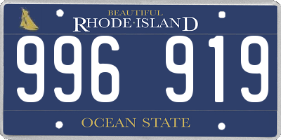 RI license plate 996919