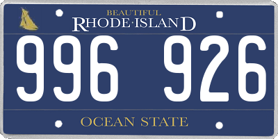 RI license plate 996926