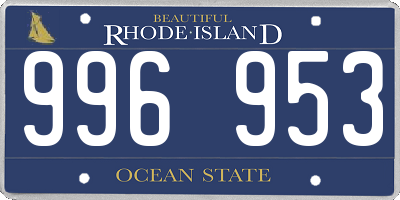 RI license plate 996953