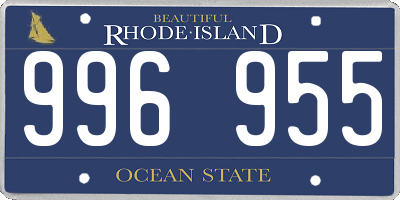 RI license plate 996955