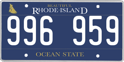 RI license plate 996959