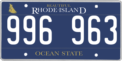 RI license plate 996963