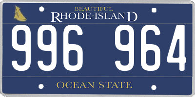 RI license plate 996964