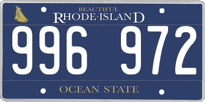 RI license plate 996972