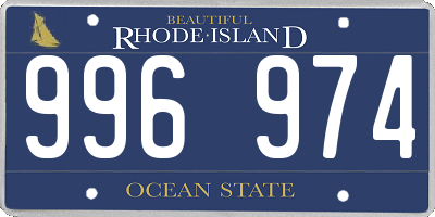 RI license plate 996974