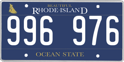 RI license plate 996976