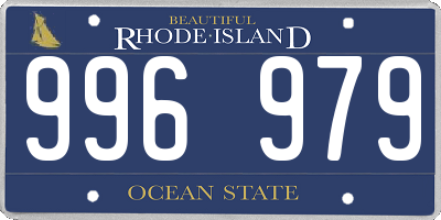 RI license plate 996979