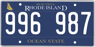 RI license plate 996987