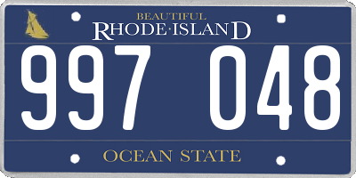 RI license plate 997048