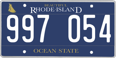RI license plate 997054