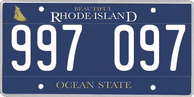 RI license plate 997097