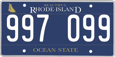 RI license plate 997099