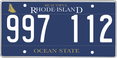 RI license plate 997112