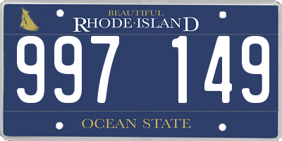RI license plate 997149