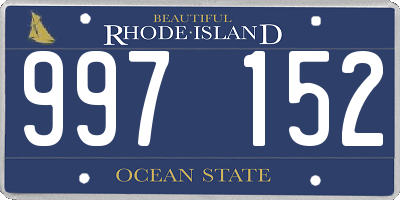 RI license plate 997152