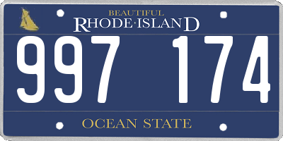 RI license plate 997174