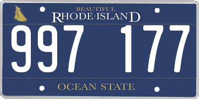 RI license plate 997177