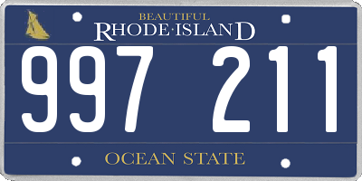 RI license plate 997211