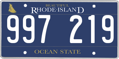 RI license plate 997219