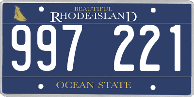 RI license plate 997221
