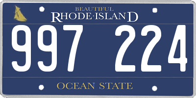 RI license plate 997224