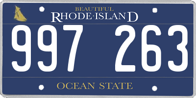 RI license plate 997263
