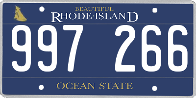 RI license plate 997266