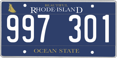 RI license plate 997301