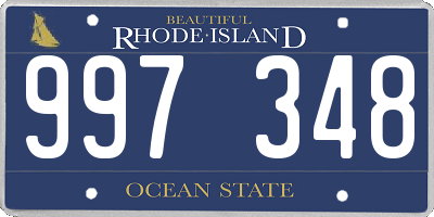 RI license plate 997348
