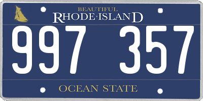 RI license plate 997357