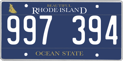 RI license plate 997394