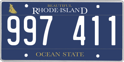 RI license plate 997411