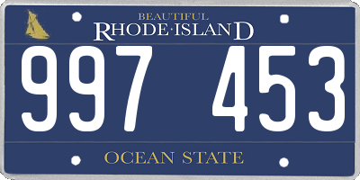 RI license plate 997453