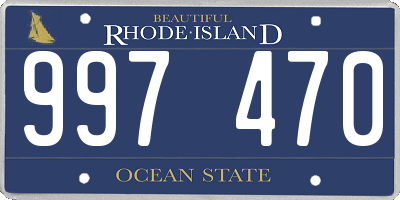 RI license plate 997470