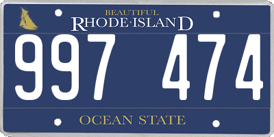 RI license plate 997474