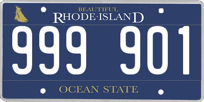 RI license plate 999901