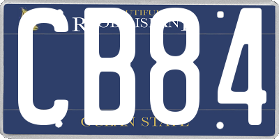 RI license plate CB84
