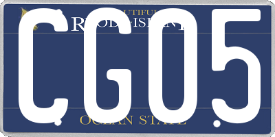 RI license plate CG05