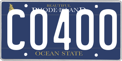 RI license plate CO400