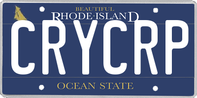 RI license plate CRYCRP