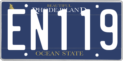 RI license plate EN119