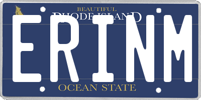 RI license plate ERINM