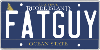 RI license plate FATGUY